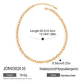 Turquoise Stainless Steel Gold-Plated Necklace — additional design view — jewelry finish and design detail