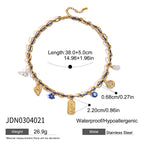 2H Colorful Rope Necklace Collarbone Chain Stainless Steel Jewelry Non-Fading