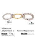 Enamel Interlocking Stacking Stainless Steel Gold-Plated Ring — jewelry construction