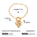 Star Stainless Steel Gold-Plated Necklace — detail view — jewelry finish and design detail