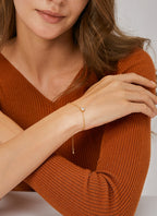 B0098 Brass Gold-Plated Simple Fashion gold Heart-Shaped Zircon Bracelet for Women Manufacturer In-Stock Jewelry