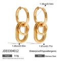 Modern Gold-Tone Stainless Steel Stud Earrings — Luminous Finish featuring stud and a gold-tone finish