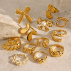 Stainless Steel Pearl Ring Personality Item rings