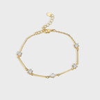 B0079 Brass Gold Plated Zircon Women's Jewelry Gentle and Exquisite Design