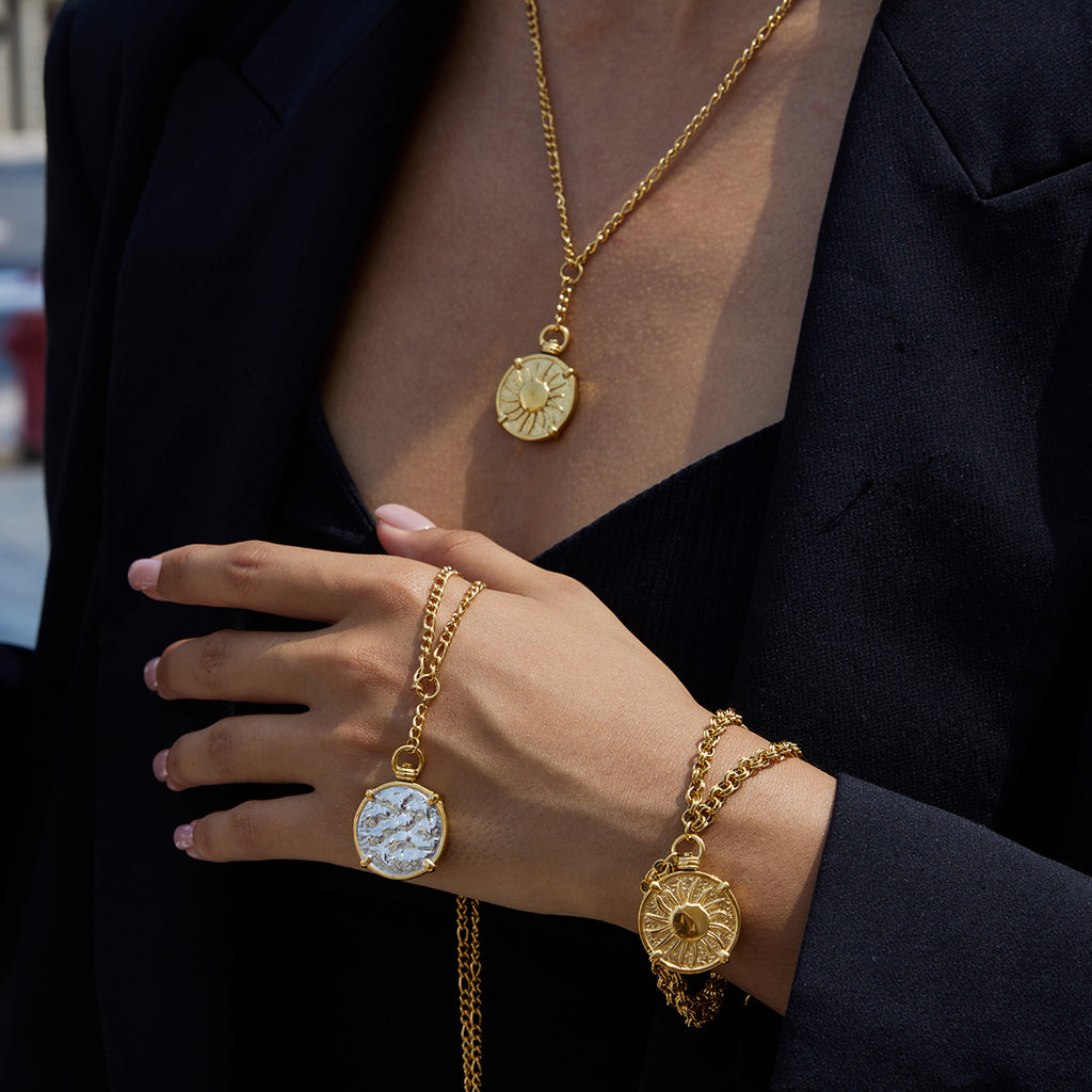 2H Original Coin Series Necklace Retro Bracelet Stainless Steel Jewelry