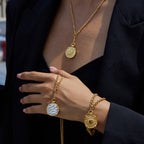 2H Original Coin Series Necklace Retro Bracelet Stainless Steel Jewelry