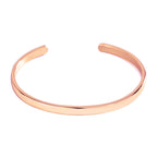 B0014 New Simple Fashion Real Gold Plated gold Bracelet Arc Smooth Open Bangle for Women