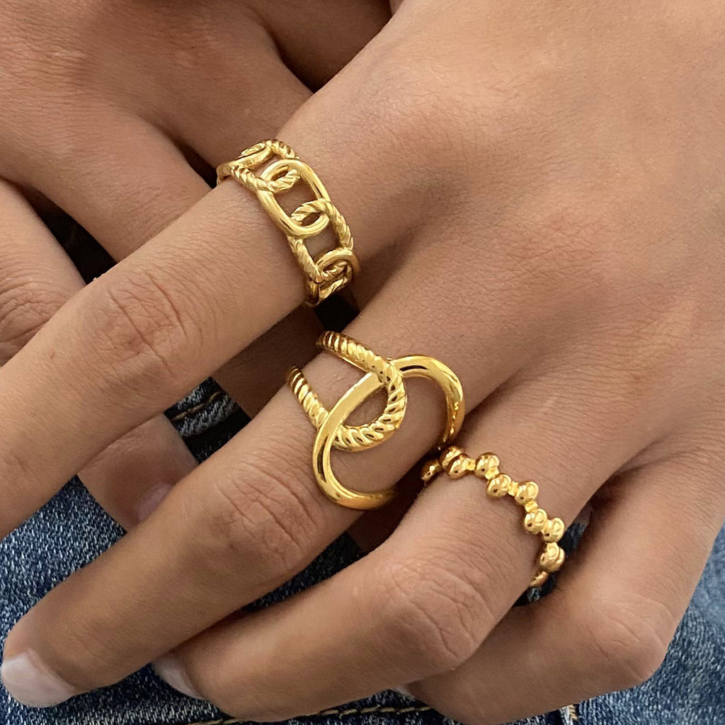 2H Ring Non-Fading Jewelry for Women Design Stainless Steel Ring Accessories rings