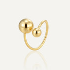 CYR0598 Asymmetric Round Bead Ring for Women Fashion Irregular Open Adjustable
