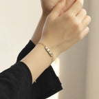 Fashion Retro Best Friend Bracelet for Women Copper Inlaid Zircon Style Jewelry