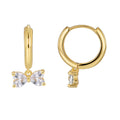 Gold-Plated Brass Heart CZ Earrings — Modern Classic in a gold-tone brass finish