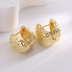 E0623 Exaggerated Design Earrings for Women Irregular Concave Surface Minimalist Retro Ear Accessories