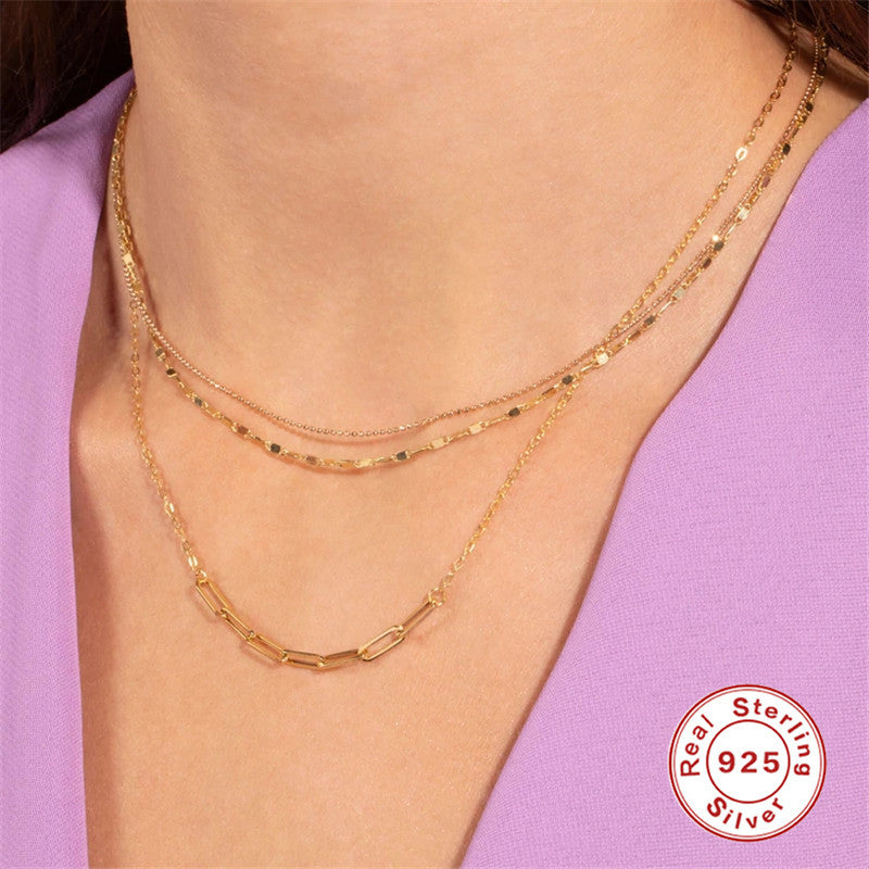 S925 Sterling Silver Dual Layer Cross Moon Necklace With Diamonds