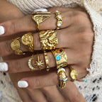 Ring Vintage Stainless Steel Jewelry for Women Non-Fading ring