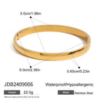 Stainless Steel Plain Ring Bracelet Smooth Clasp Bangle Bracelet