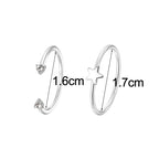 CYR0717-CYR0718 Little Star Open Double Zirconia Ring for Women Simple Design Trendy