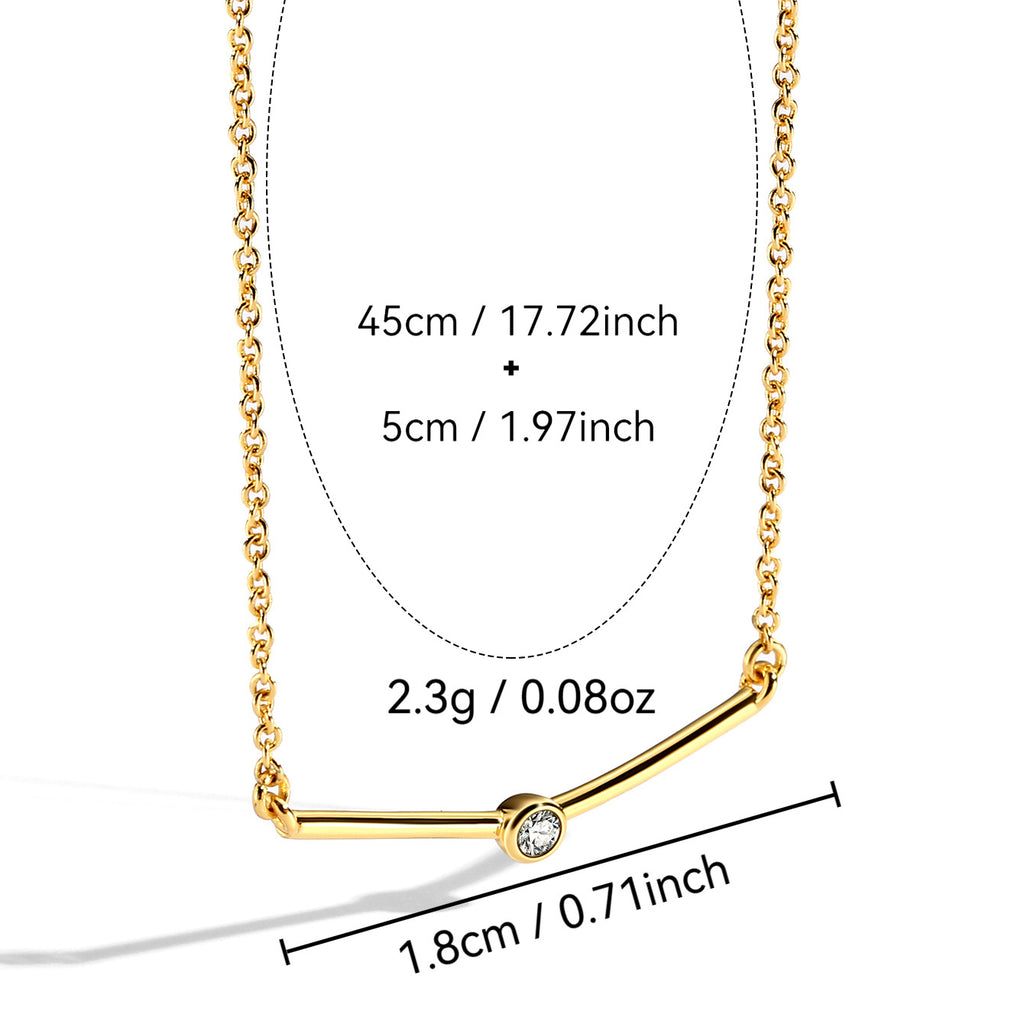 N0005Geometric Fashion gold Women's Necklace Simple Short Zircon Smiley Face Collarbone Chain New Trend