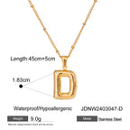 Stainless Steel Letter Necklace Pendant Clavicle Chain Jewelry necklace