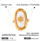 Zircon Ring Stainless Steel Jewelry Does Not Fade Rings