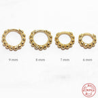 S925Pure Silver Earrings Minimalist Geometric Round Bead Stud Earrings Hoop Earrings Korean Style Earrings