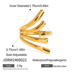 Stainless Steel Irregular Open Ring ring