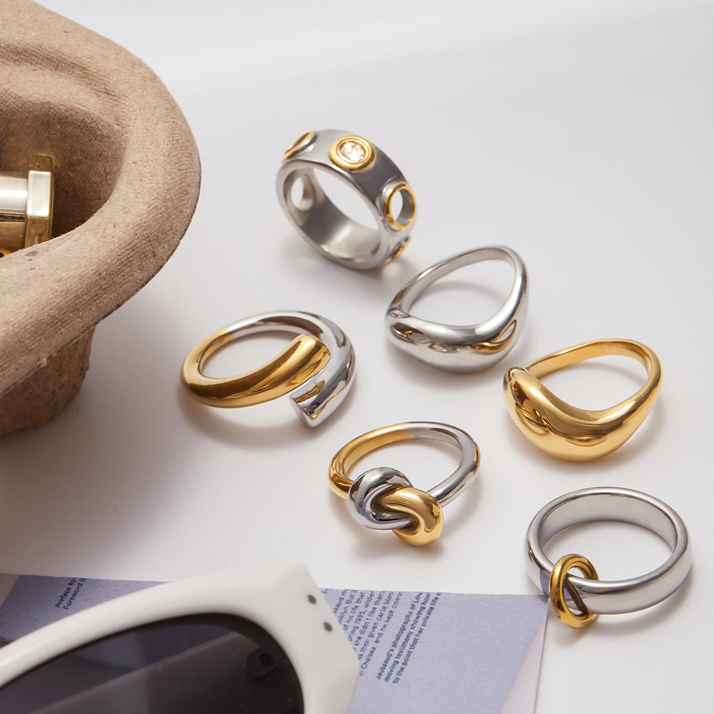 Color Block Ring Non-Fading Jewelry Accessories ring