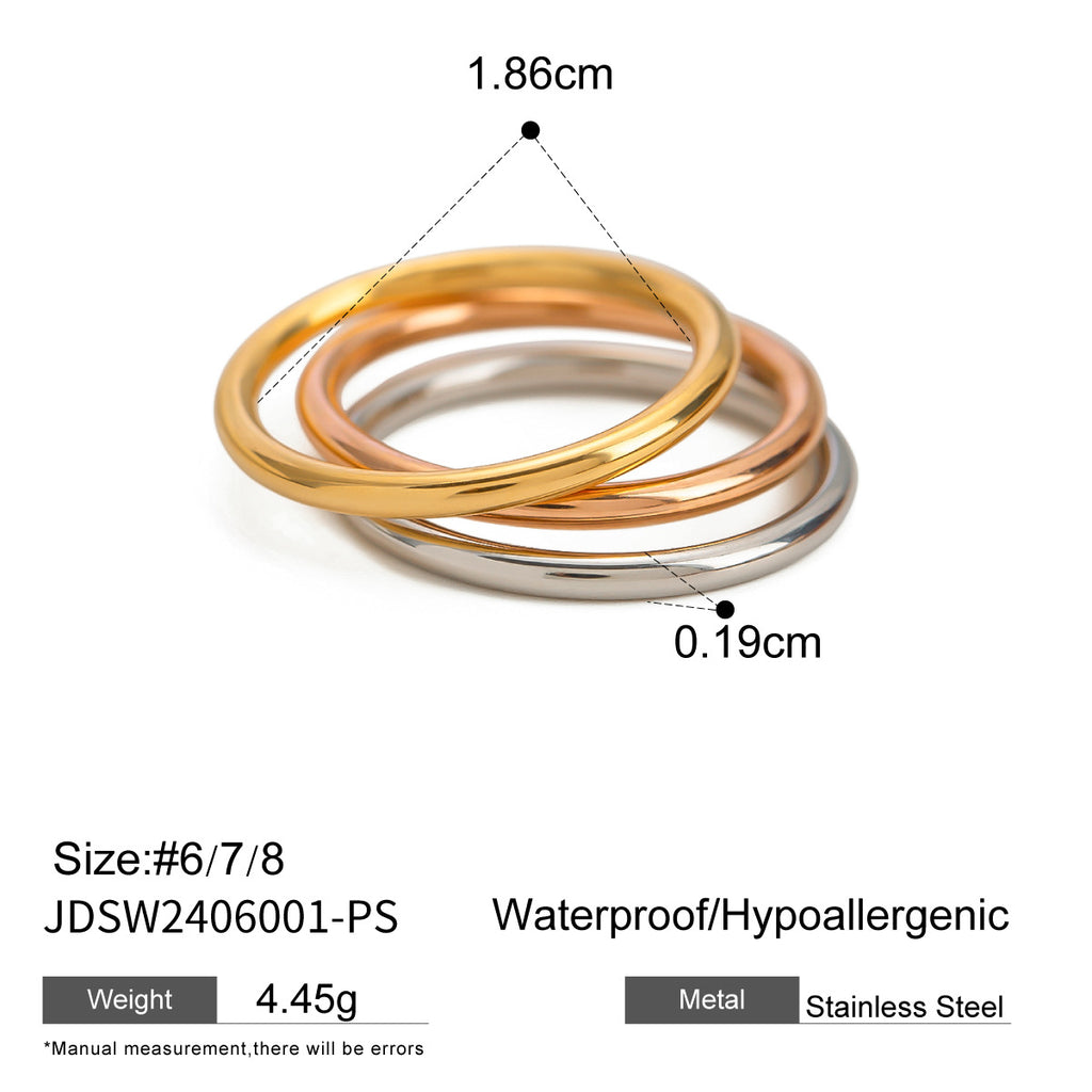 Stainless Steel Flower Ring Jewelry Exaggerated rings