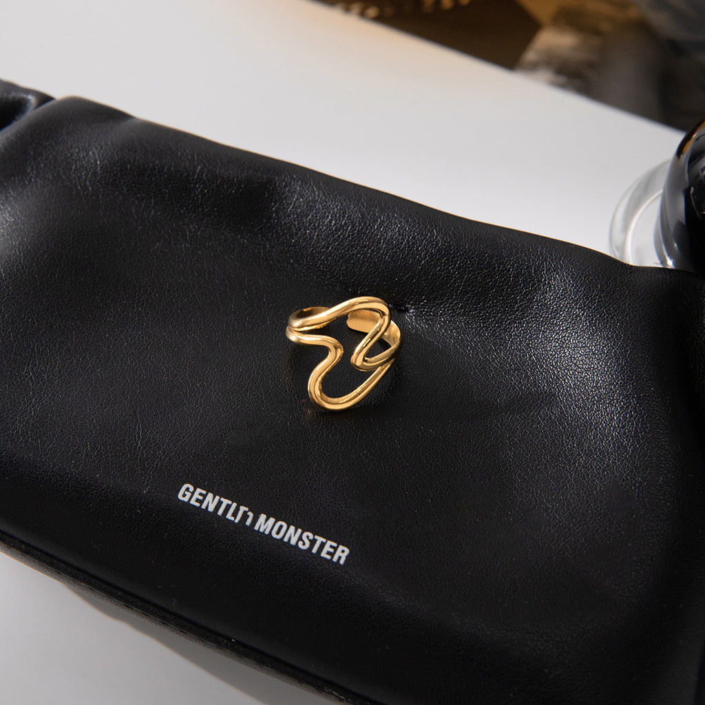 2H Line Ring Non-Fading Bracelet18k gold Stainless Steel Jewelry for Women rings