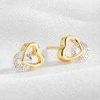 SE0278 S925Silver Design Earrings Simple Fashion Earrings Love Heart Studs
