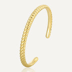CYB0106 Open Bracelet for Women gold Braided Design