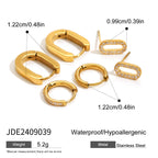 Stainless Steel Circle Earrings Ear Jewelry Non-Fading Accessories Stud Earrings for Women