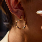 2H Stainless Steel Zircon Earrings Studs Ear Jewelry Design Sense Accessories for Women