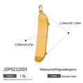 Gold-Plated Stainless Steel Pendant Charm — front detail — jewelry finish and design detail