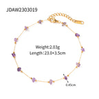 Zircon Imitation Pearl Stud Earrings Turquoise Ear Jewelry Stainless Steel Accessories for Women