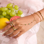 2H Stainless Steel Zircon Bracelet Ring Non-Fading Jewelry Women's Accessories