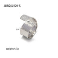 Gold-Plated Open Profile Open Stainless Steel Ring — alternate product view — jewelry finish and design detail