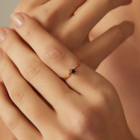 SR0011 S925Silver Zirconia Ring Female Design Sense fashion