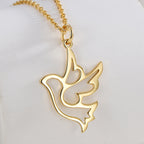 N0094 Fashion New Bird Hollow Design Pendant Simple Collarbone Chain for Women