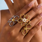 Flower Pearl Ring Non-Fading Jewelry Accessories Ring