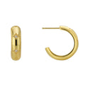 Gold-Plated Brass Pavé CZ Stud Earrings with gold-tone brass construction