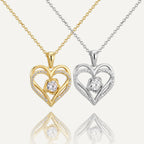 CYN0084 Cross Heart Zircon Copper Necklace Fashion Collarbone Chain Gift for Girlfriend