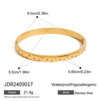 2H Stainless Steel Zircon Bracelet Clasp Bangle bracelet