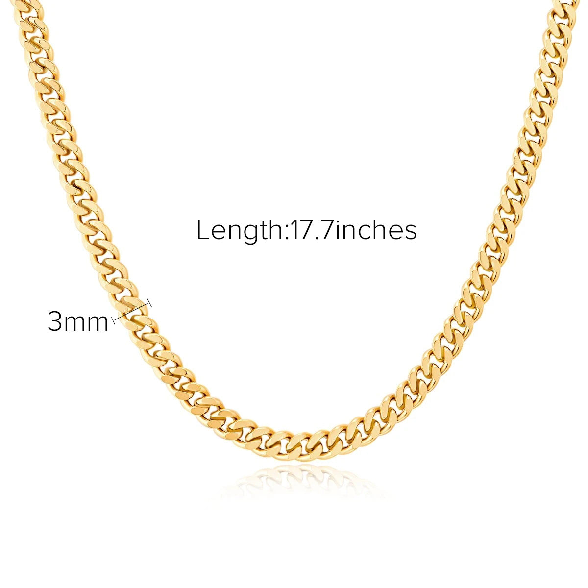 Necklace Gold Non-Fading Cuban Unisex Versatile Chain Snake Chain Exquisite