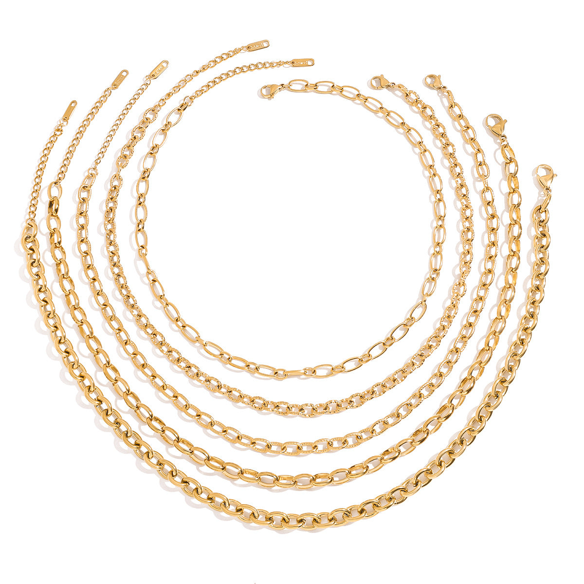 2H Non-fading Necklace for Women with Plating18K Gold Stainless Steel Jewelry Accessories