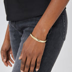 B0043 gold Glossy Open Bracelet for Women Heavy Metal Feel Fashion Jewelry