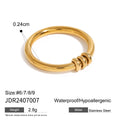 18K Gold-Tone Stainless Steel Ring styled for independent jewelry boutiques