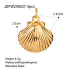 Stainless Steel Ocean Series Jewelry Accessories Heart diy Cross Pendant Necklace Pendant