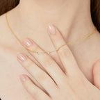 N0005Geometric Fashion gold Women's Necklace Simple Short Zircon Smiley Face Collarbone Chain New Trend