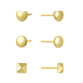 Gold-Plated Brass Heart Round Earrings for private-label fashion jewelry buyers
