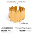 Cubic Zirconia Stainless Steel Ring in Gold-Plated — Clean-Lined Style — material detail — jewelry finish and design detail